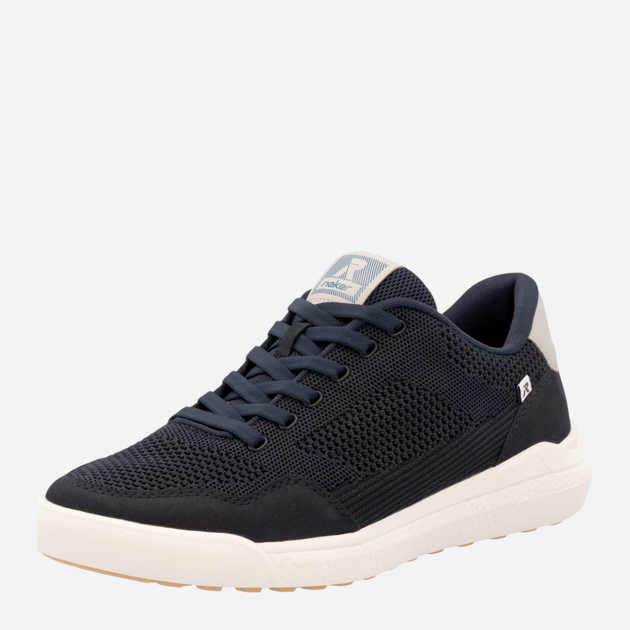 Sneakersy męskie z siatki RIEKER U1104-14 44 (9.5UK) 29 cm Ciemnogranatowe (4061811650446) - obraz 5