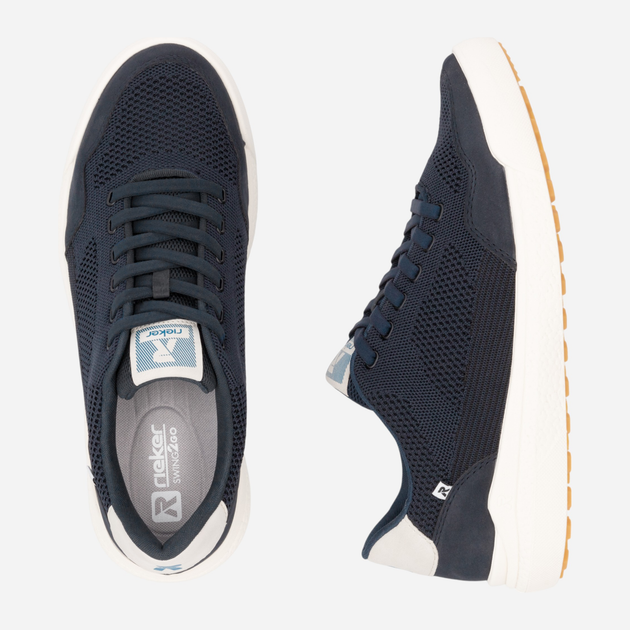 Sneakersy męskie z siatki RIEKER U1104-14 43 (9UK) 28.5 cm Ciemnogranatowe (4061811650439) - obraz 8