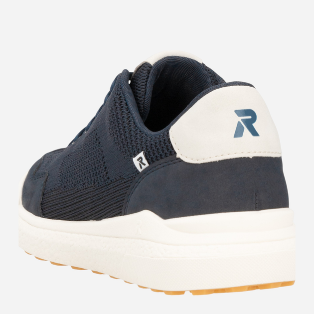 Sneakersy męskie z siatki RIEKER U1104-14 45 (10.5UK) 30 cm Ciemnogranatowe (4061811650453) - obraz 7