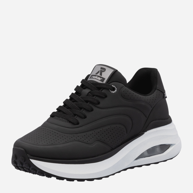 Sneakersy damskie na platformie RIEKER W2700-00 36 (3.5UK) 24 cm Czarne (4061811651481) - obraz 5