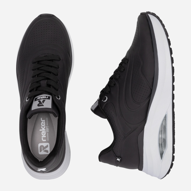 Sneakersy damskie na platformie RIEKER W2700-00 41 (7.5UK) 27 cm Czarne (4061811651535) - obraz 8