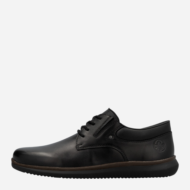 Buty derby męskie skórzane RIEKER 10419-00 45 (10.5UK) 30 cm Czarne (4061811220779) - obraz 4