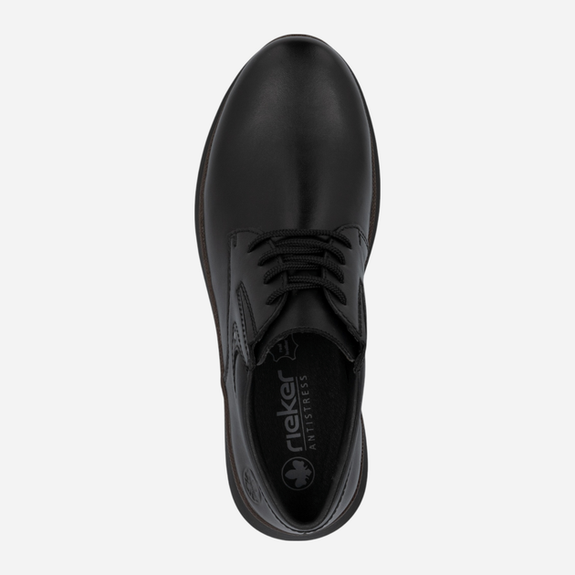 Buty derby męskie skórzane RIEKER 10419-00 44 (9.5UK) 29 cm Czarne (4061811220762) - obraz 9