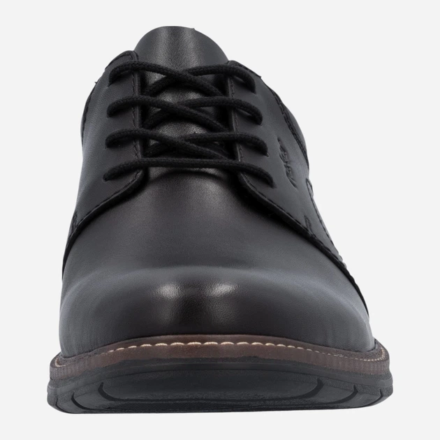 Buty derby męskie skórzane RIEKER 14419-00 46 (11UK) 30.3 cm Czarne (4061811215294) - obraz 6