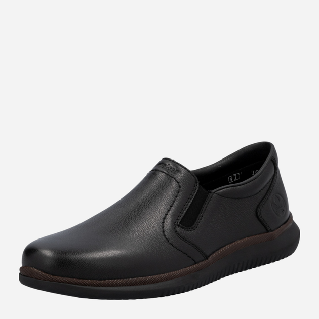 Buty wsuwane męskie skórzane RIEKER 10450-00 45 (10.5UK) 30 cm Czarne (4061811220861) - obraz 5