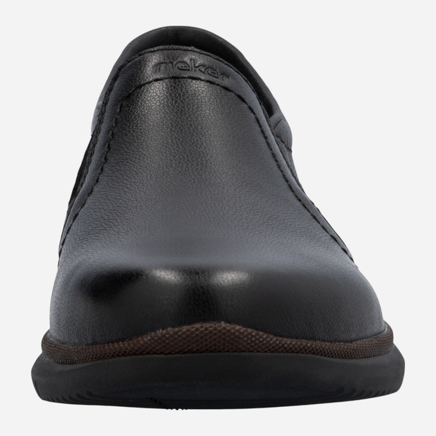 Buty wsuwane męskie skórzane RIEKER 10450-00 45 (10.5UK) 30 cm Czarne (4061811220861) - obraz 6