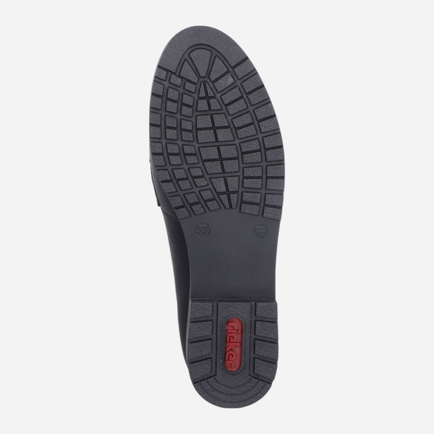 Loafersy damskie skórzane RIEKER 45300-00 38 (5UK) 25 cm Czarne (4061811826629) - obraz 10