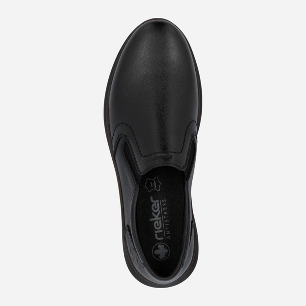 Buty wsuwane męskie skórzane RIEKER 10450-00 45 (10.5UK) 30 cm Czarne (4061811220861) - obraz 9