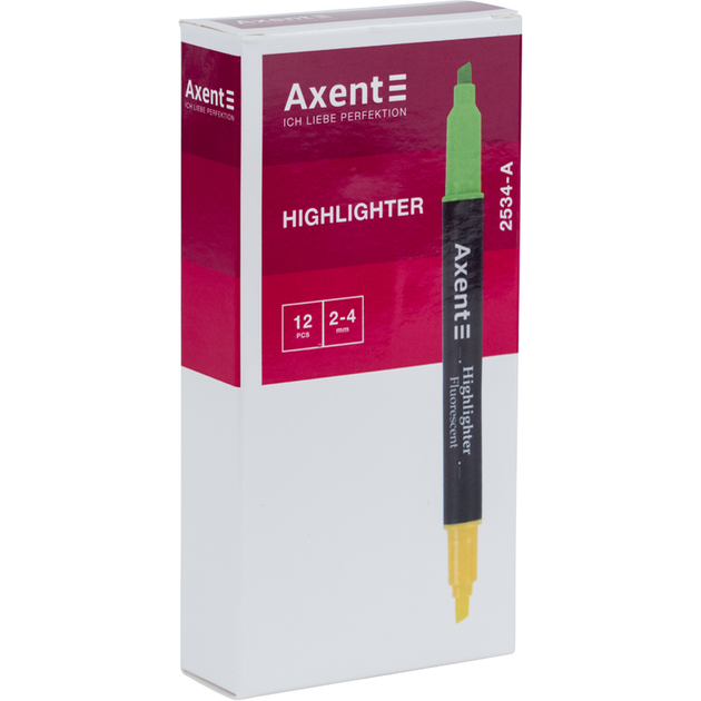 Маркери 12 шт. Highlighter Dual 2534-A 2-4 мм клиноподібний зелений+жовтий. 4063276090362 - изображение 2