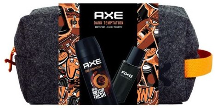 Набір для чоловіків Axe Dark Temptation Туалетна вода 100 мл + Дезодорант 150 мл (8720181584718) - зображення 1