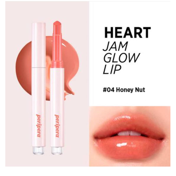 Глянцева помада Peripera Heart Jam Glow Lip 004 Honey Nut для губ 04 Медовий горіх 1.4 г - Фото 2 Глянцева помада Peripera Heart Jam Glow Lip 004 Honey Nut для губ 04 Медовий горіх 1.4 г - зображення 2