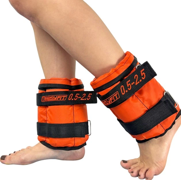 Утяжелители EasyFit 0,5-2,5 кг для ног и рук Черный-оранжевый (EF-WHT-0,5-2,5-O) - Фото 1 Утяжелители EasyFit 0,5-2,5 кг для ног и рук Черный-оранжевый (EF-WHT-0,5-2,5-O) - изображение 1