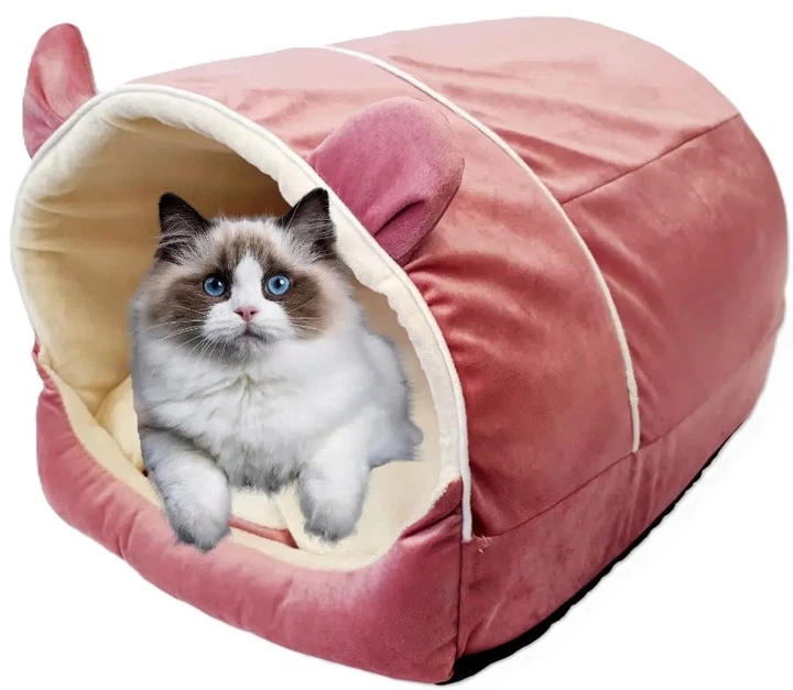 Лежак Unizoo для собак та котів плюшевий з вушками (5904119421259) - зображення 4