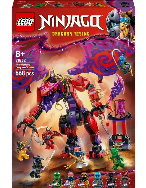 Конструктор LEGO NINJAGO Дракон Хаосу Громозуб 668 деталей (71832