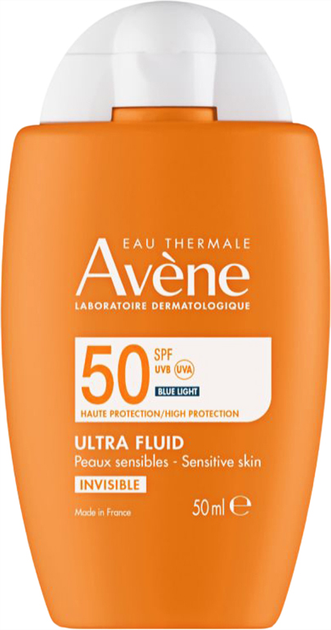 Сонцезахисний флюїд Avene Sun Ultra Invisible SPF 50 50 мл (3282770397376) - зображення 1