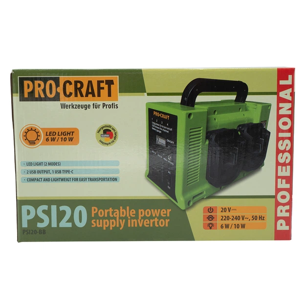 Аккумуляторный инвертор напряжения Procraft PSI20 – фото, отзывы