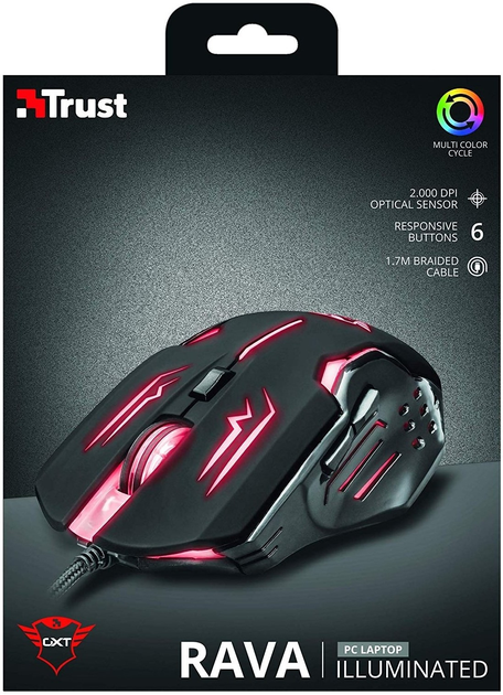 Mysz Trust GXT 108 Rava USB czarna (TR22090) - obraz 7