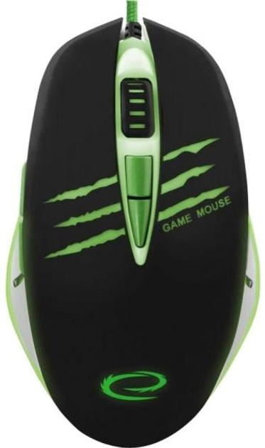 Mysz Esperanza MX301 Rex USB Black/Green (5901299925393) - obraz 1