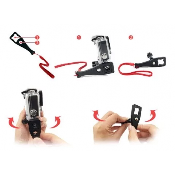 Набор креплений и аксессуаров для экшн камер GoPro, Xiaomi, Eken, Sjcam и другие 21 предмет с кейсом для переноски (D-2019091453) - изображение 6