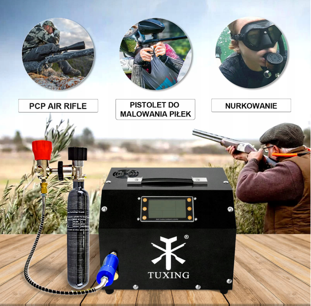Компресор TUXING 4500Psi/300Bar PCP - Фото 4 Компресор TUXING 4500Psi/300Bar PCP - изображение 4