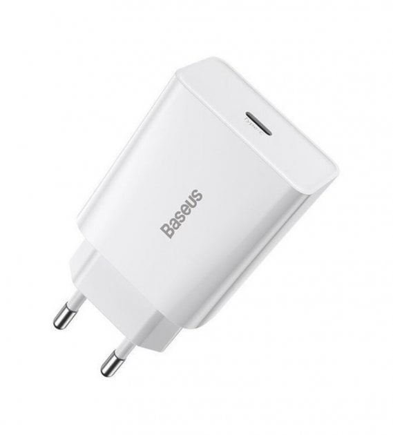 Сетевое зарядное устройство Baseus Speed Mini Quick Charger 1C 20W EU белый (CCFS-SN02) - Фото 1 Сетевое зарядное устройство Baseus Speed Mini Quick Charger 1C 20W EU белый (CCFS-SN02) - изображение 1