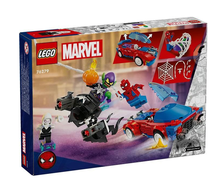 Конструктор LEGO Marvel Автомобиль для гонки Человека-Паука и Зеленый Гоблин с ядом Венома (76279) - Фото 5 Конструктор LEGO Marvel Автомобиль для гонки Человека-Паука и Зеленый Гоблин с ядом Венома (76279) - изображение 5