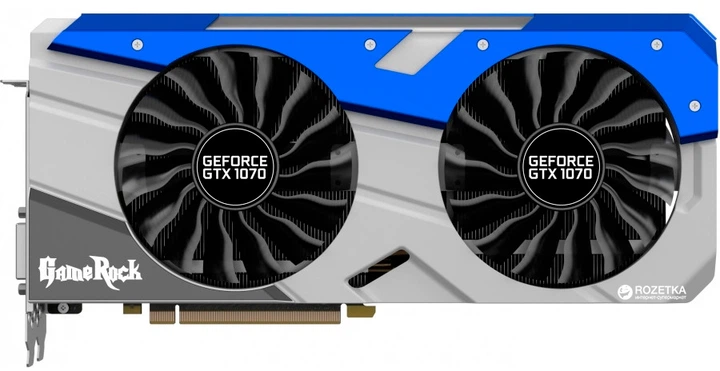 Видеокарта Palit Game Rock PCI-Ex GeForce GTX 1070 8GB GDDR5