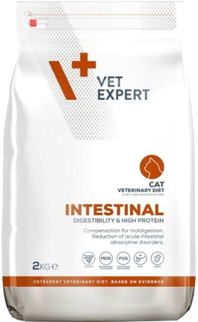 Sucha karma dla kotów Vet Expert Intestinal wsparcie trawienia 2 kg (5902768346480) - obraz 1