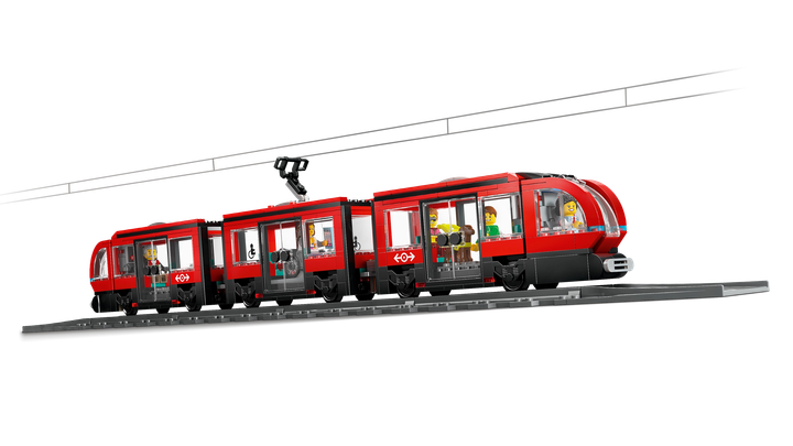Zestaw klocków LEGO City Tramwaj miejski ze stacją 811 elementów (60423) - obraz 4
