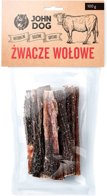 Gryzaki John Dog żwacze wołowe 100 g (5903246843767) - obraz 1