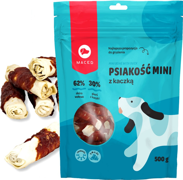 Przysmak dla psów Maced Psiakość Mini z kaczką 12.5 cm 500 g (5907489317221) - obraz 1