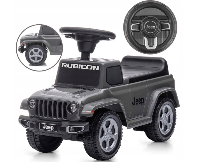 Jeździk Milly Mally Jeep Rubicon Gladiator Szary (5901761128505) - obraz 5