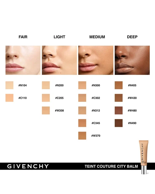 Тональная основа для лица Givenchy Teint Couture City Balm SPF25 N104, 10 мл - тестер - изображение 6