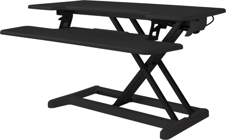 Stojak pod monitor BakkerElkhuizen BNEASSDR2B Adjustable Sit-Stand Desk Riser 2 Black (8719274672067) - obraz 1