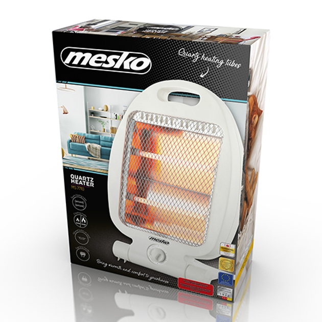 Галогенный инфракрасный обогреватель Mesko MS 7710 до 15 кв. м White - изображение 8