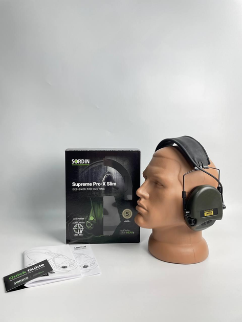 Активні навушники Sordin "Supreme Pro-X Slim", Green - зображення 1