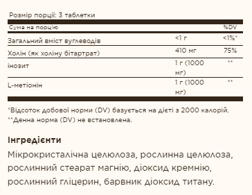 Lipotropic Factors - 100 Tabs - зображення 2