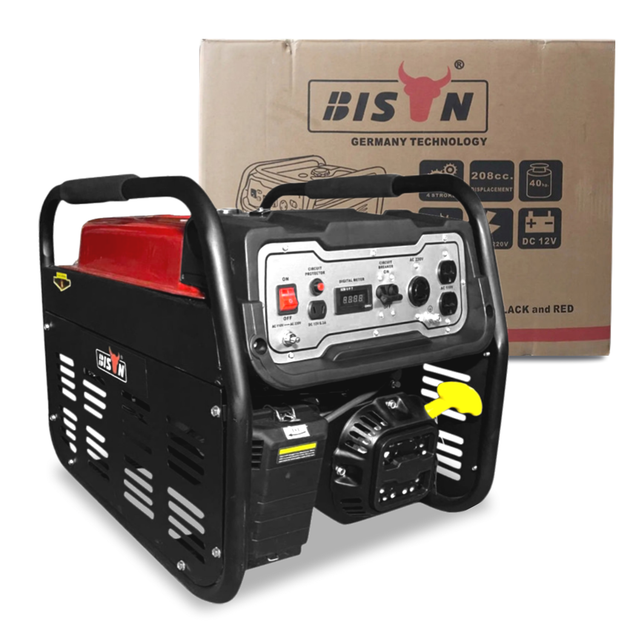2.8 кВт бензиновий однофазний генератор Bison MT 5500W - зображення 2