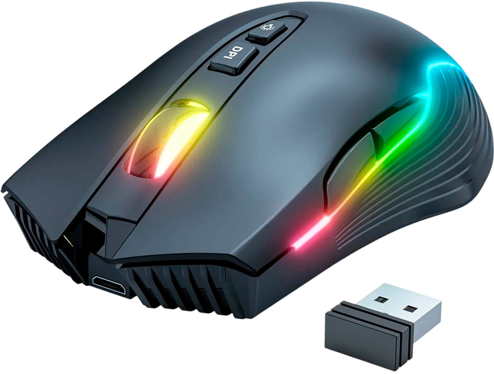 Mysz Onikuma CW905 RGB Wireless Czarna (ON-CW905-W/BK) - obraz 2