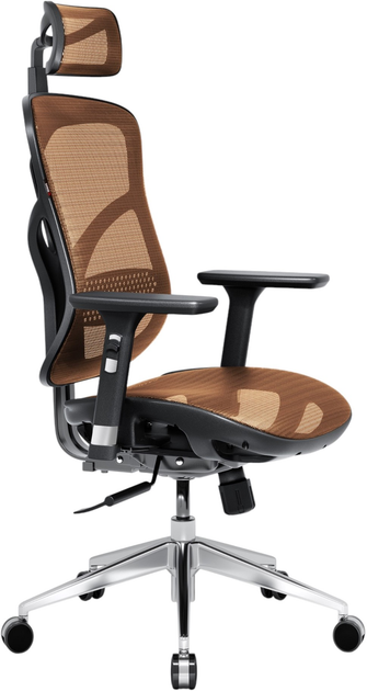 Fotel biurowy ergonomiczny Diablo Chairs V-Basic Black-Orange (5904405577233) - obraz 1