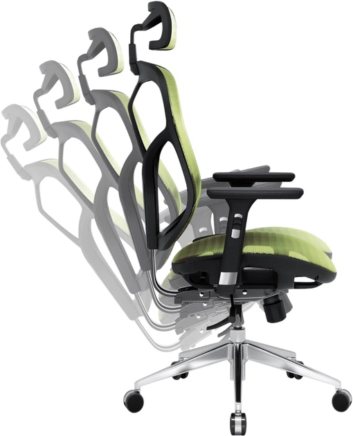 Крісло офісне ергономічне Diablo Chairs V-Basic Black-Green (5904405577226) - зображення 4