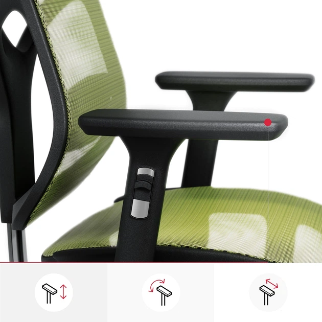 Крісло офісне ергономічне Diablo Chairs V-Basic Black-Green (5904405577226) - зображення 7