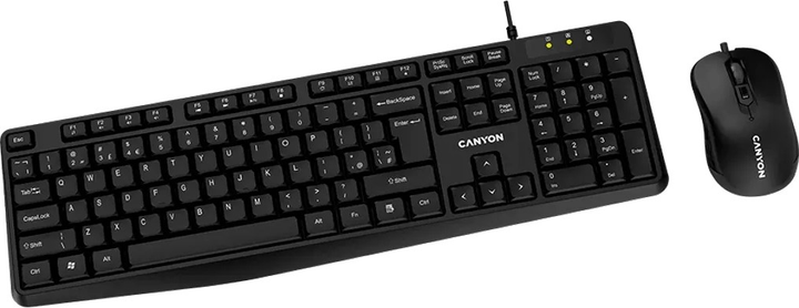 Комплект дротовий Canyon SET-1 Water resistant USB Black (CNE-CSET1) - зображення 2