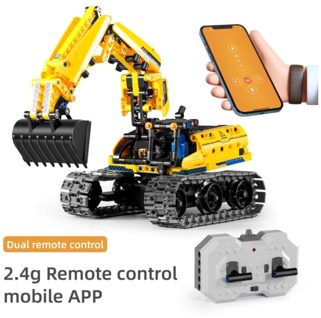 Klocki konstrukcyjne iM.Master RC Robo-koparka 3 w 1 430 elementów (6973676040578) - obraz 4