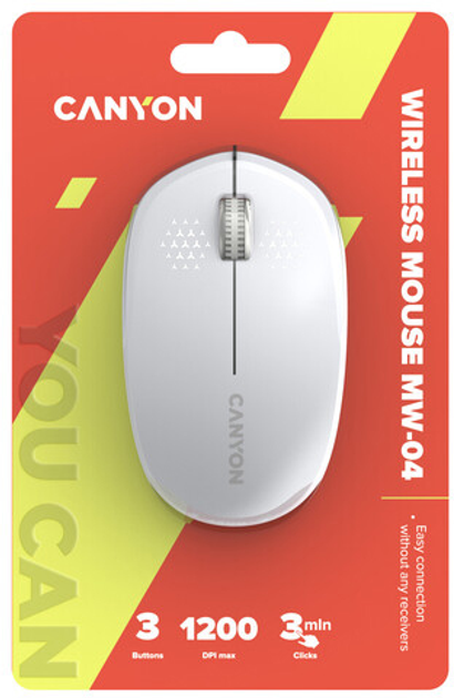 Миша Canyon MW-04 Bluetooth White (CNS-CMSW04W) - зображення 6