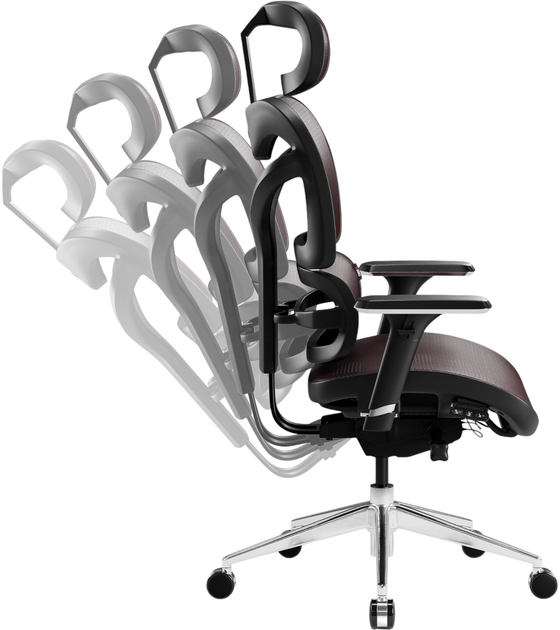 Крісло офісне ергономічне Diablo Chairs V-Commander Black-Burgundy (5904405577219) - зображення 5