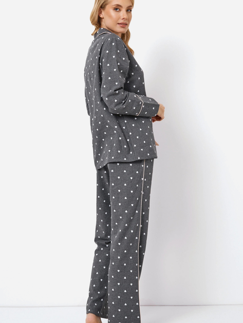 Piżama (koszula + spodnie) Aruelle Joy pajama long L Szara (5905616143255) - obraz 2
