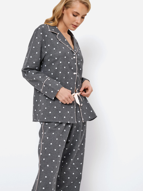 Піжама (сорочка + штани) Aruelle Joy pajama long XL Сіра (5905616143262) - зображення 3