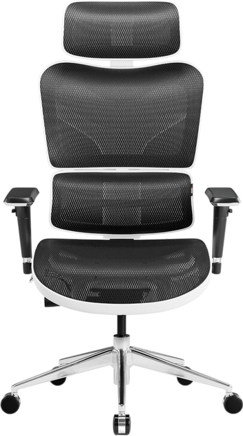 Fotel biurowy ergonomiczny Diablo Chairs V-Commander White-Black (5902560338140) - obraz 2