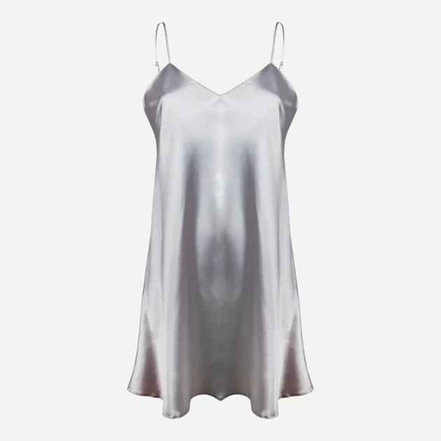 Koszula nocna damska satynowa DKaren Slip Karen XS Silver (5901780652203) - obraz 2